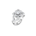 Art Deco Style Diamond Engagement Ring Diamond - ( HI-SI ) - Color and Clarity - Rosec Jewels