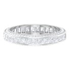 Princess Cut Zircon Full Eternity Band Ring Zircon - ( AAAA ) - Quality - Rosec Jewels