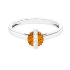 0.75 CT Designer Round Shape Citrine Ring with Diamond Stones Citrine - ( AAA ) - Quality - Rosec Jewels