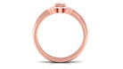 Emerald Cut Morganite Wedding Ring Set with Diamond Morganite - ( AAA ) - Quality - Rosec Jewels