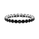 Minimal Black Onyx Eternity Ring Black Onyx - ( AAA ) - Quality - Rosec Jewels