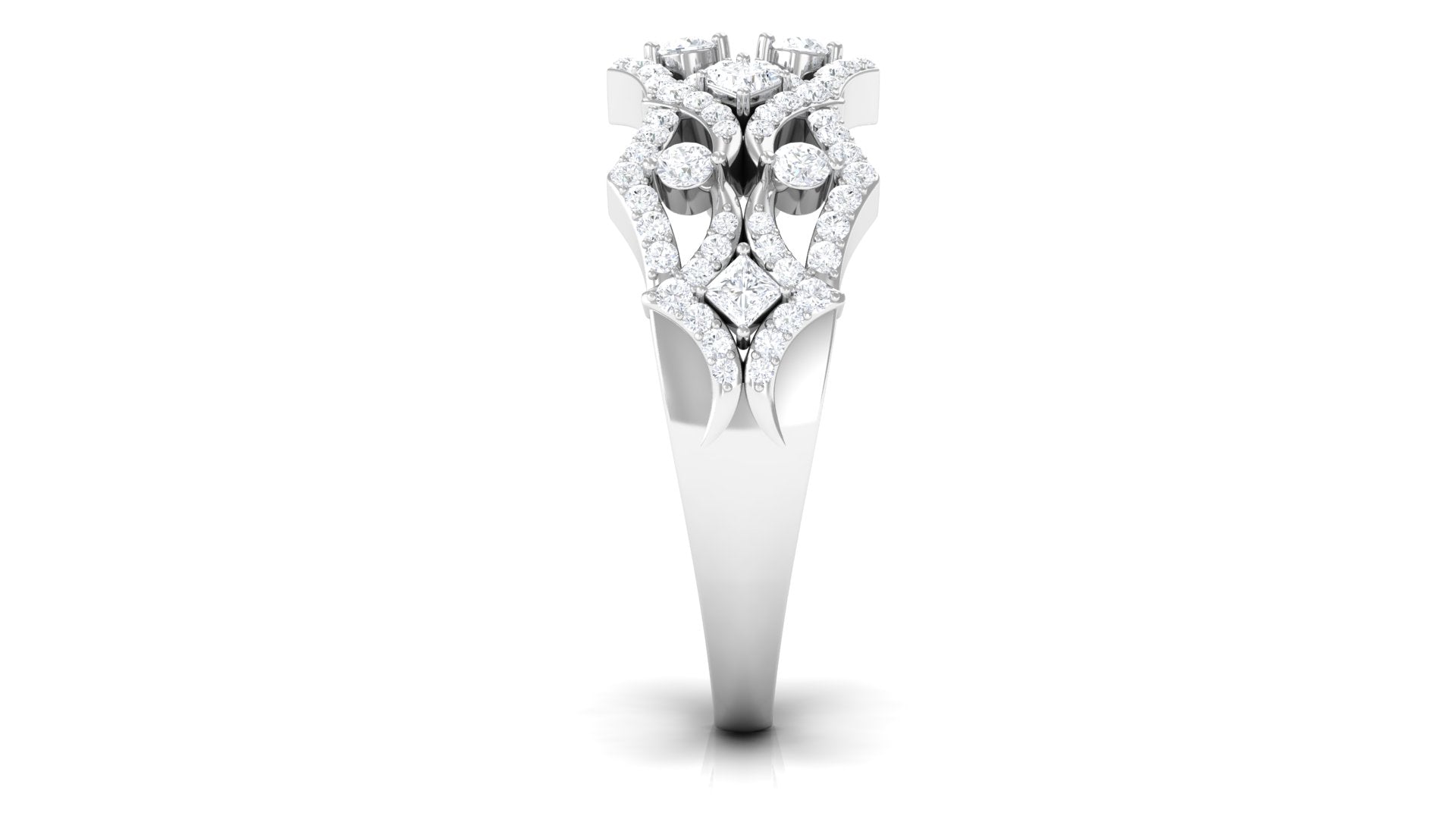 Natural Diamond Wedding Band Ring Diamond - ( HI-SI ) - Color and Clarity - Rosec Jewels