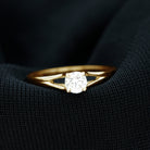 Solitaire Ring with Moissanite in Claw Setting Moissanite - ( D-VS1 ) - Color and Clarity - Rosec Jewels