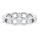 1.5 CT Designer Moissanite Wedding Band Moissanite - ( D-VS1 ) - Color and Clarity - Rosec Jewels