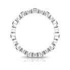 1.5 CT Alternate Black Diamond and Moissanite Uneven Eternity Band Ring Black Diamond - ( AAA ) - Quality - Rosec Jewels