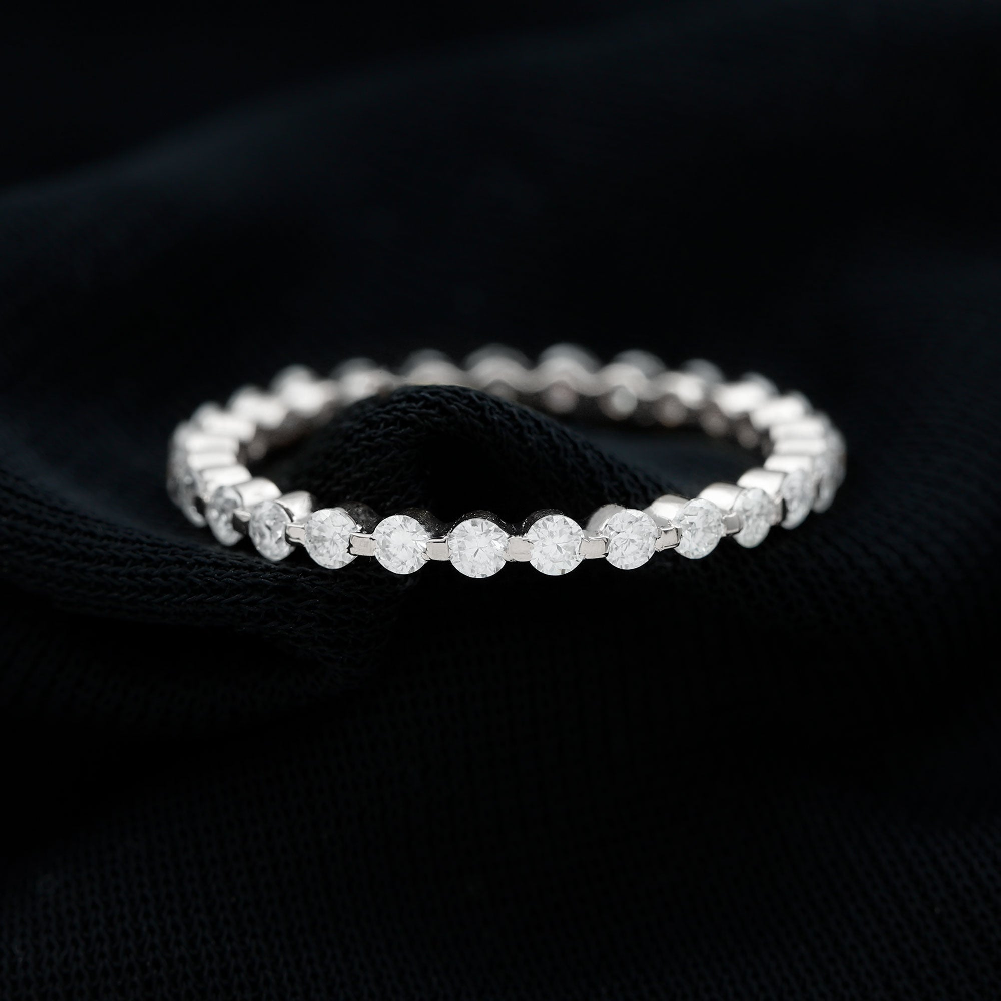 Natural Diamond Full Eternity Ring Diamond - ( HI-SI ) - Color and Clarity - Rosec Jewels