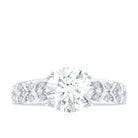 2.25 CT Solitaire Moissanite Gold Flower Engagement Ring Moissanite - ( D-VS1 ) - Color and Clarity - Rosec Jewels