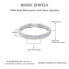 Simple Moissanite Eternity Wedding Band Ring Moissanite - ( D-VS1 ) - Color and Clarity - Rosec Jewels