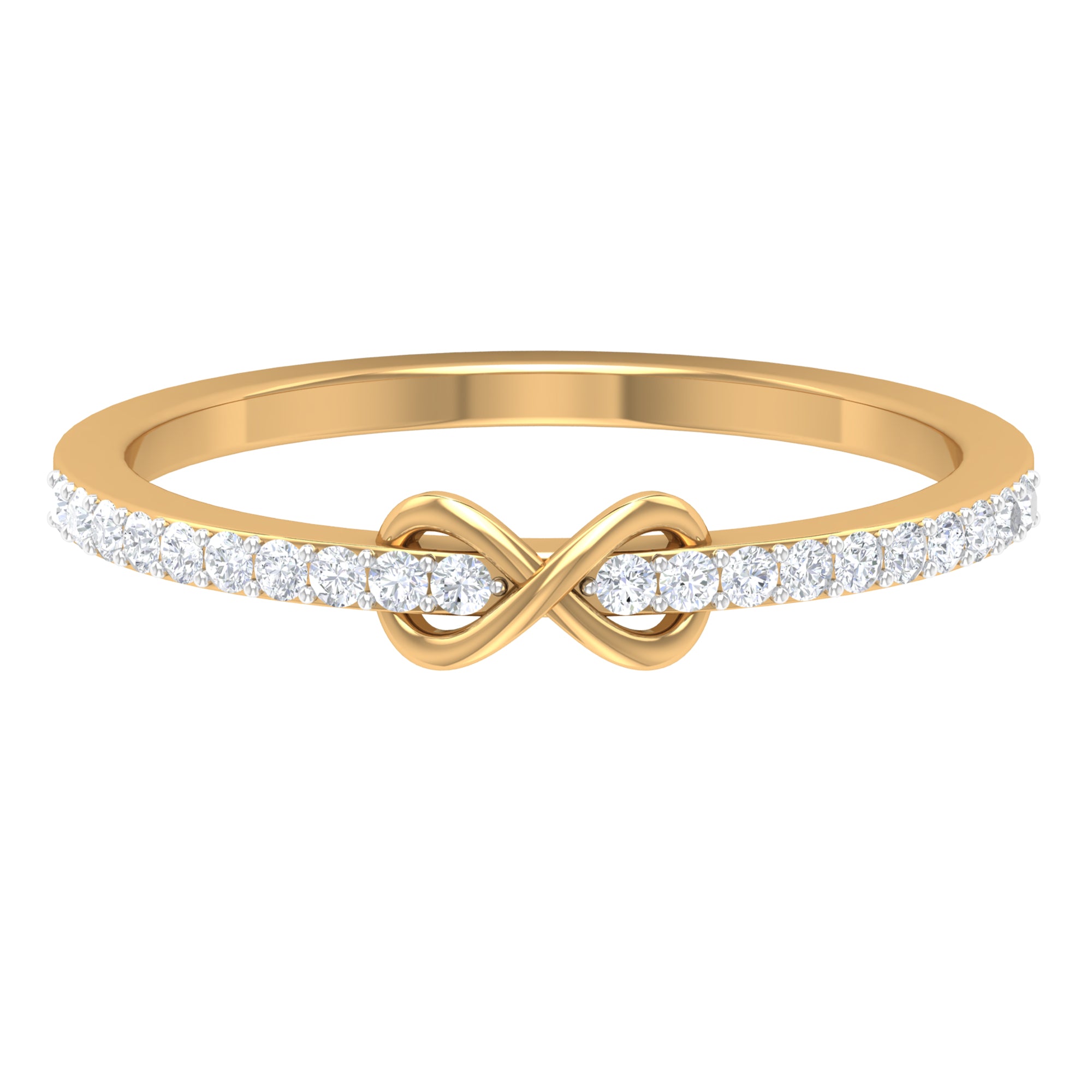 Simple Diamond Infinity Promise Ring Diamond - ( HI-SI ) - Color and Clarity - Rosec Jewels