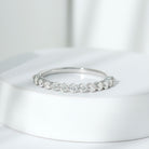 Natural Diamond Half Eternity Stackable Ring Diamond - ( HI-SI ) - Color and Clarity - Rosec Jewels