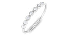 Simple Diamond Seven Stone Stackable Ring Diamond - ( HI-SI ) - Color and Clarity - Rosec Jewels