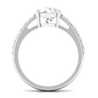 3 CT Round Shape Certified Moissanite Solitaire Engagement Ring Moissanite - ( D-VS1 ) - Color and Clarity - Rosec Jewels