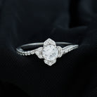 1.75 CT Bypass Shank Round Zircon Flower Engagement Ring Zircon - ( AAAA ) - Quality - Rosec Jewels