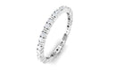 Minimal Stackable Eternity Ring with Moissanite Moissanite - ( D-VS1 ) - Color and Clarity - Rosec Jewels