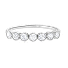 1/2 CT 7 Stone Diamond Anniversary Band Diamond - ( HI-SI ) - Color and Clarity - Rosec Jewels