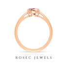 7 MM Cushion Cut 4 Prong Set Morganite Solitaire Ring Morganite - ( AAA ) - Quality - Rosec Jewels