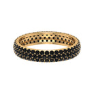 2.5 CT Black Onyx Classic Eternity Band Ring in Gold Black Onyx - ( AAA ) - Quality - Rosec Jewels