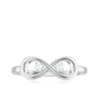 Round Natural Diamond Infinity Promise Ring Diamond - ( HI-SI ) - Color and Clarity - Rosec Jewels