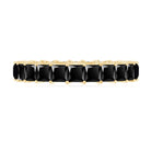 3 CT Princess Cut Black Onyx Full Eternity Band Ring Black Onyx - ( AAA ) - Quality - Rosec Jewels