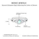 3/4 CT Ethiopian Opal and Diamond Crossover Engagement Ring Ethiopian Opal - ( AAA ) - Quality - Rosec Jewels