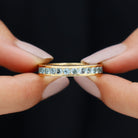 2 Carat Channel Set Aquamarine Eternity Band Ring Aquamarine - ( AAA ) - Quality - Rosec Jewels