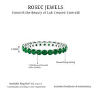 Lab Grown Emerald Simple Eternity Band Ring Lab Created Emerald - ( AAAA ) - Quality - Rosec Jewels