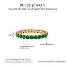 Lab Grown Emerald Simple Eternity Band Ring Lab Created Emerald - ( AAAA ) - Quality - Rosec Jewels