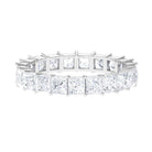 Princess Cut Certified Moissanite Full Eternity Ring Moissanite - ( D-VS1 ) - Color and Clarity - Rosec Jewels