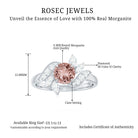 1.25 CT Morganite Flower Engagement Ring with Diamond Morganite - ( AAA ) - Quality - Rosec Jewels