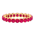 Genuine Red Ruby Full Eternity Ring Ruby - ( AAA ) - Quality - Rosec Jewels