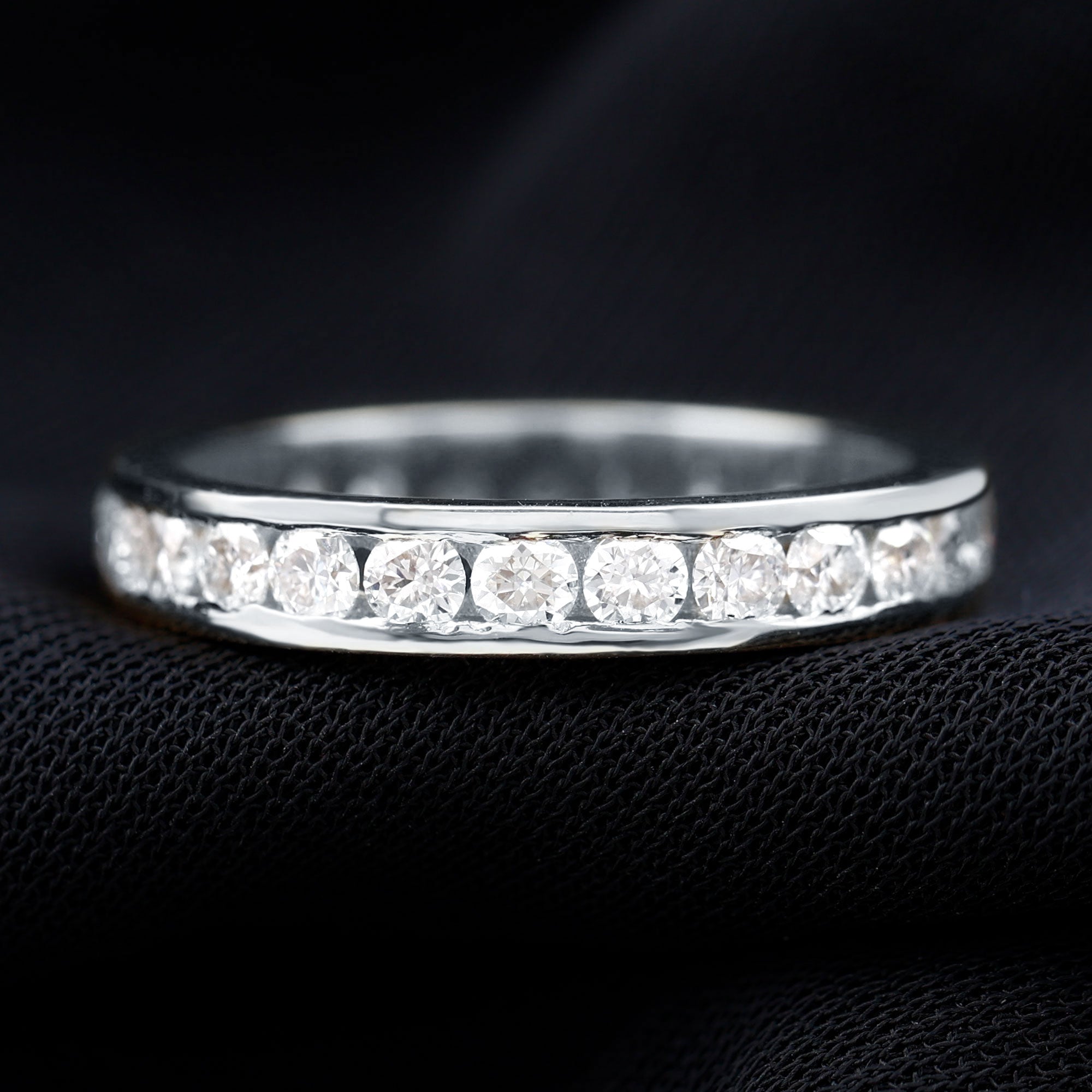 2.25 CT Moissanite Eternity Band Ring For Women - Rosec Jewels