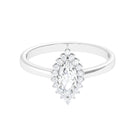 1.75 CT Moissanite Marquise Halo Engagement Ring Moissanite - ( D-VS1 ) - Color and Clarity - Rosec Jewels