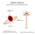 Princess Diana Inspired Ruby and Diamond Engagement Ring Ruby - ( AAA ) - Quality - Rosec Jewels