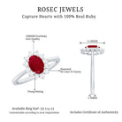 Princess Diana Inspired Ruby and Diamond Engagement Ring Ruby - ( AAA ) - Quality - Rosec Jewels