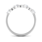 1 CT Elegant Certified Moissanite Half Eternity Ring Moissanite - ( D-VS1 ) - Color and Clarity - Rosec Jewels