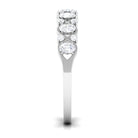 Elegant Oval Moissanite Half Eternity Ring Moissanite - ( D-VS1 ) - Color and Clarity - Rosec Jewels