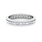 1.5 CT Classic Moissanite Three Row Full Eternity Ring Moissanite - ( D-VS1 ) - Color and Clarity - Rosec Jewels