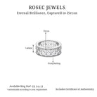 Zircon Designer Cut Out Wedding Band Ring Zircon - ( AAAA ) - Quality - Rosec Jewels