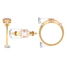 1.25 Ct Designer Morganite and Diamond Engagement Ring Morganite - ( AAA ) - Quality - Rosec Jewels