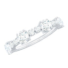 Cubic Zirconia Half Eternity Wedding Anniversary Ring Zircon - ( AAAA ) - Quality - Rosec Jewels