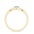 Marquise Cut Sky Blue Topaz Designer Ring with Diamond Frame Sky Blue Topaz - ( AAA ) - Quality - Rosec Jewels