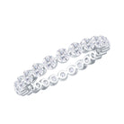 2.75 CT Certified Moissanite Full Eternity Ring in Gold Moissanite - ( D-VS1 ) - Color and Clarity - Rosec Jewels