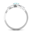 Sky Blue Topaz and Diamond Designer Promise Ring Sky Blue Topaz - ( AAA ) - Quality - Rosec Jewels