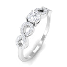 Round Moissanite Solitaire Infinity Ring Moissanite - ( D-VS1 ) - Color and Clarity - Rosec Jewels