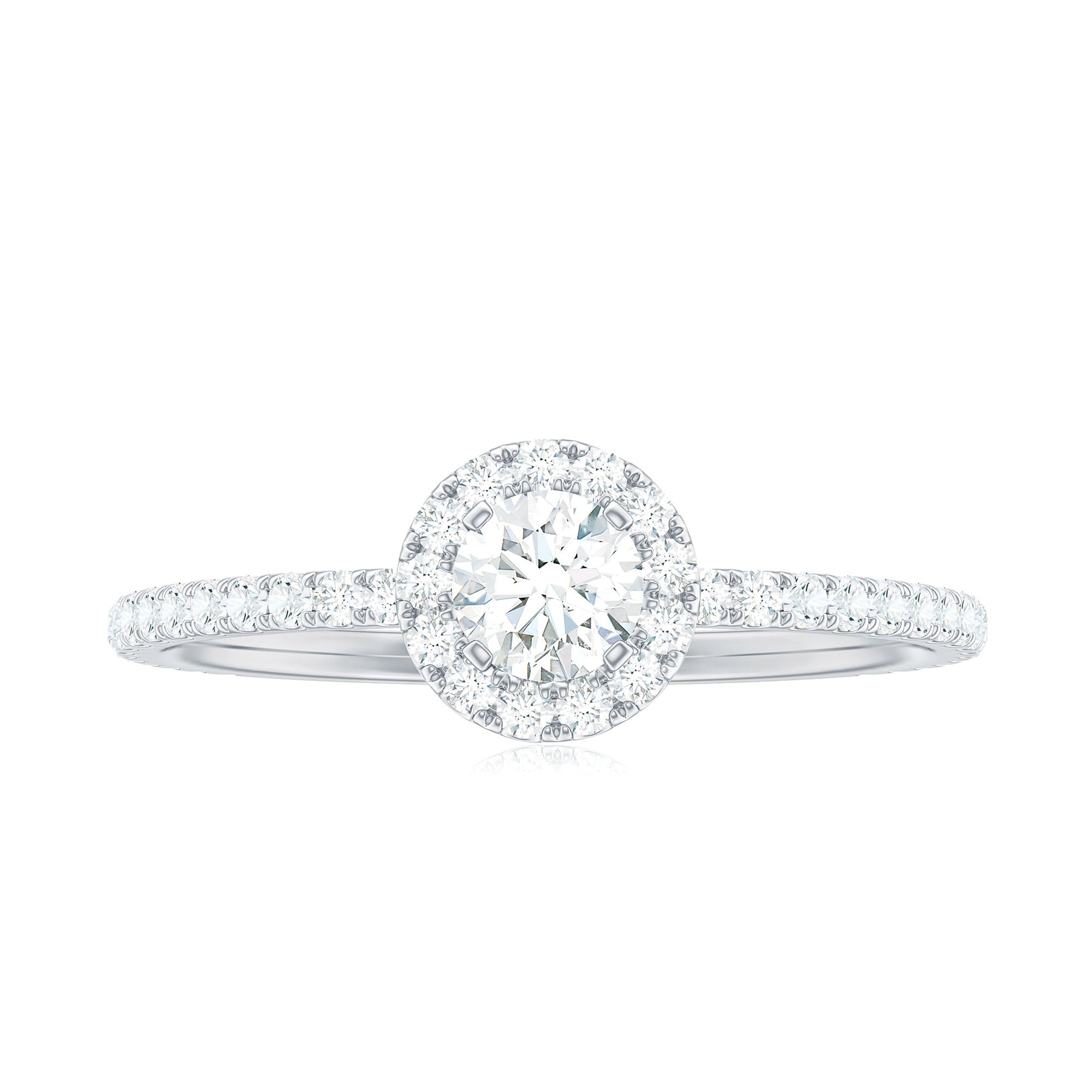 Minimal Engagement Ring with Lab Grown Diamond Lab Grown Diamond - ( EF-VS ) - Color and Clarity - Rosec Jewels