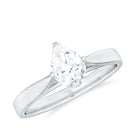 Lab Grown Diamond Teardrop Solitaire Ring Lab Grown Diamond - ( EF-VS ) - Color and Clarity - Rosec Jewels