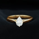 Lab Grown Diamond Teardrop Solitaire Ring Lab Grown Diamond - ( EF-VS ) - Color and Clarity - Rosec Jewels