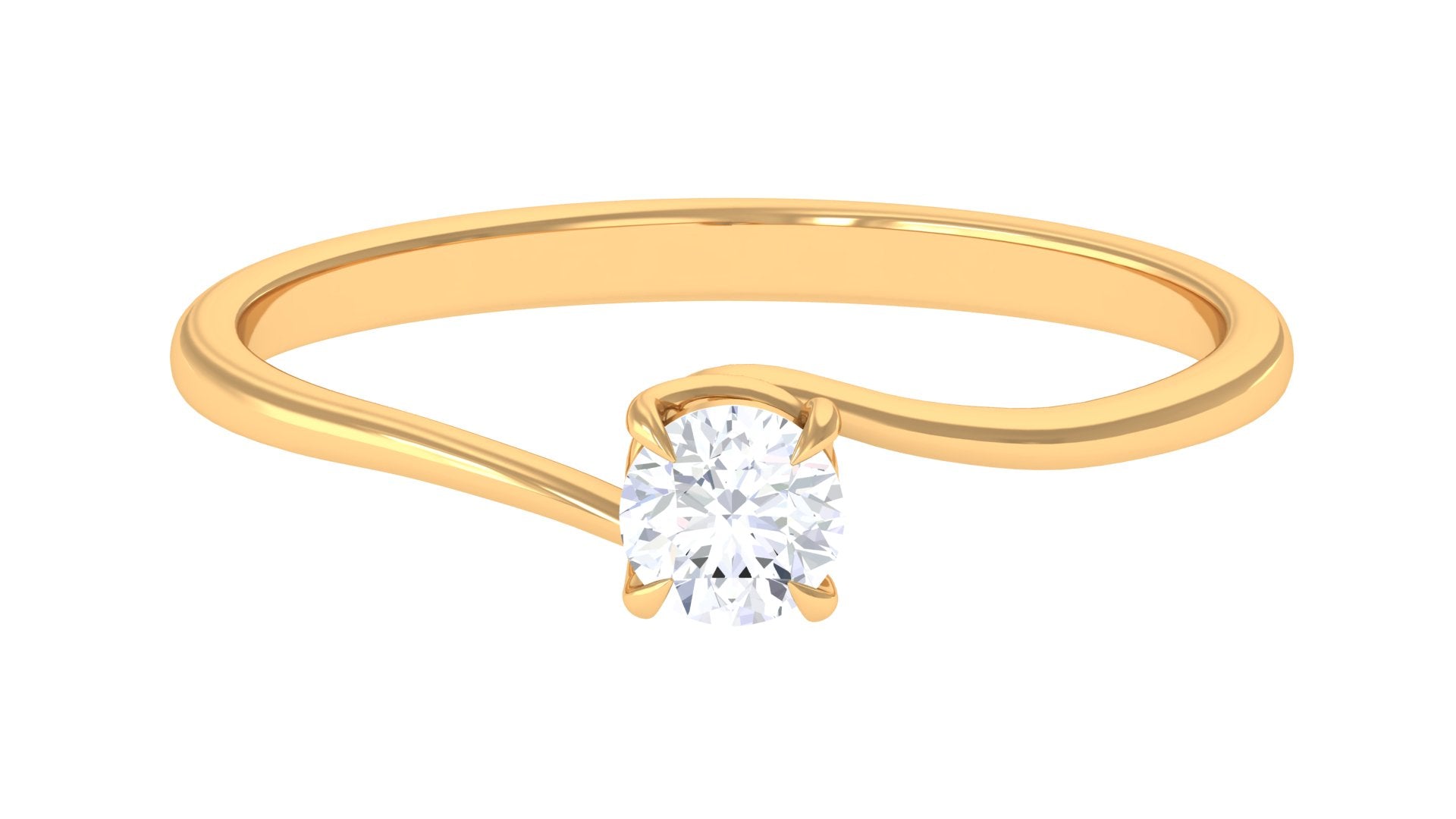 Solitaire Lab Grown Diamond Promise Ring Lab Grown Diamond - ( EF-VS ) - Color and Clarity - Rosec Jewels