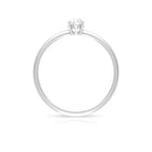 Round Shape Lab Grown Diamond Solitaire Promise Ring Lab Grown Diamond - ( EF-VS ) - Color and Clarity - Rosec Jewels