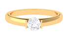 Minimal Lab Grown Diamond Solitaire Ring Lab Grown Diamond - ( EF-VS ) - Color and Clarity - Rosec Jewels